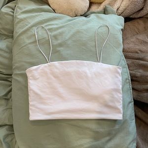 white cami crop top